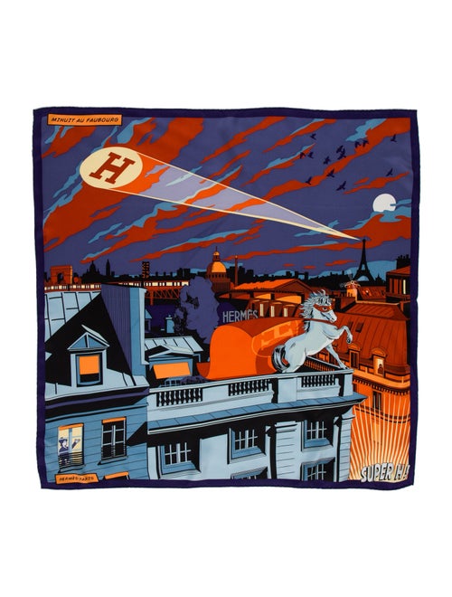 Hermès Minuit Au Faubourg Silk Scarf