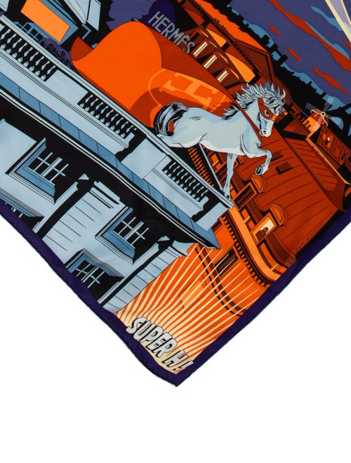 Hermès Minuit Au Faubourg Silk Scarf