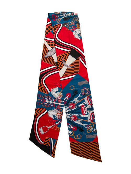 Hermès Bouquets Sellier Silk Scarf