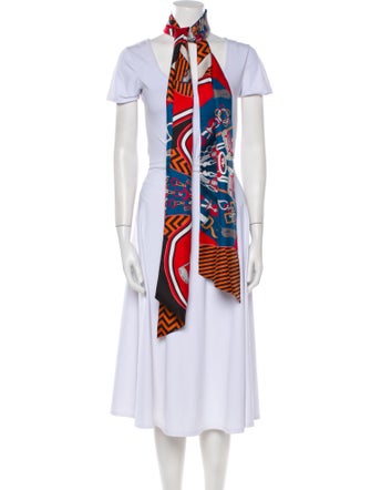 Hermès Bouquets Sellier Silk Scarf