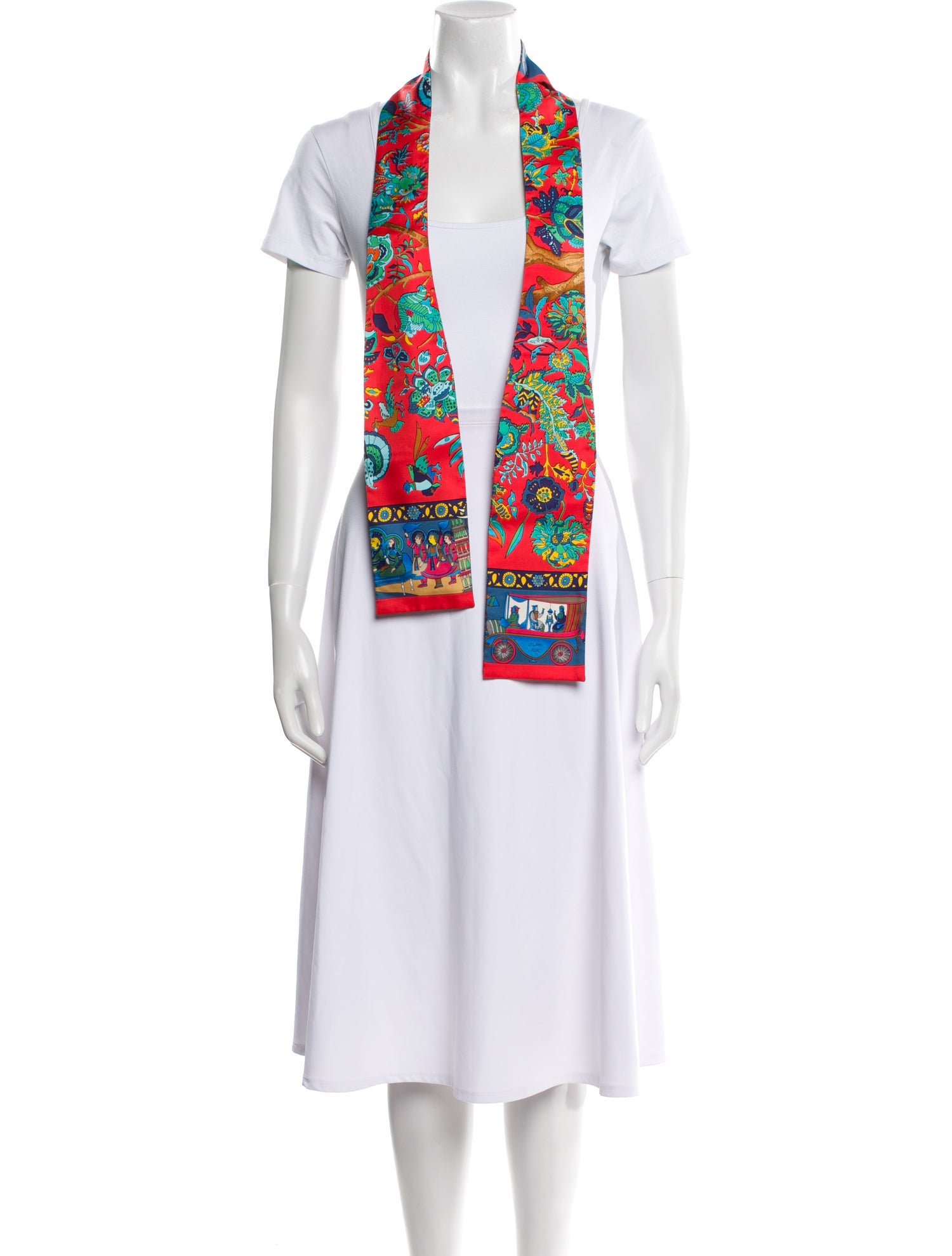 Hermès Fantaisies Indiennes Maxi Silk Twilly Scarf