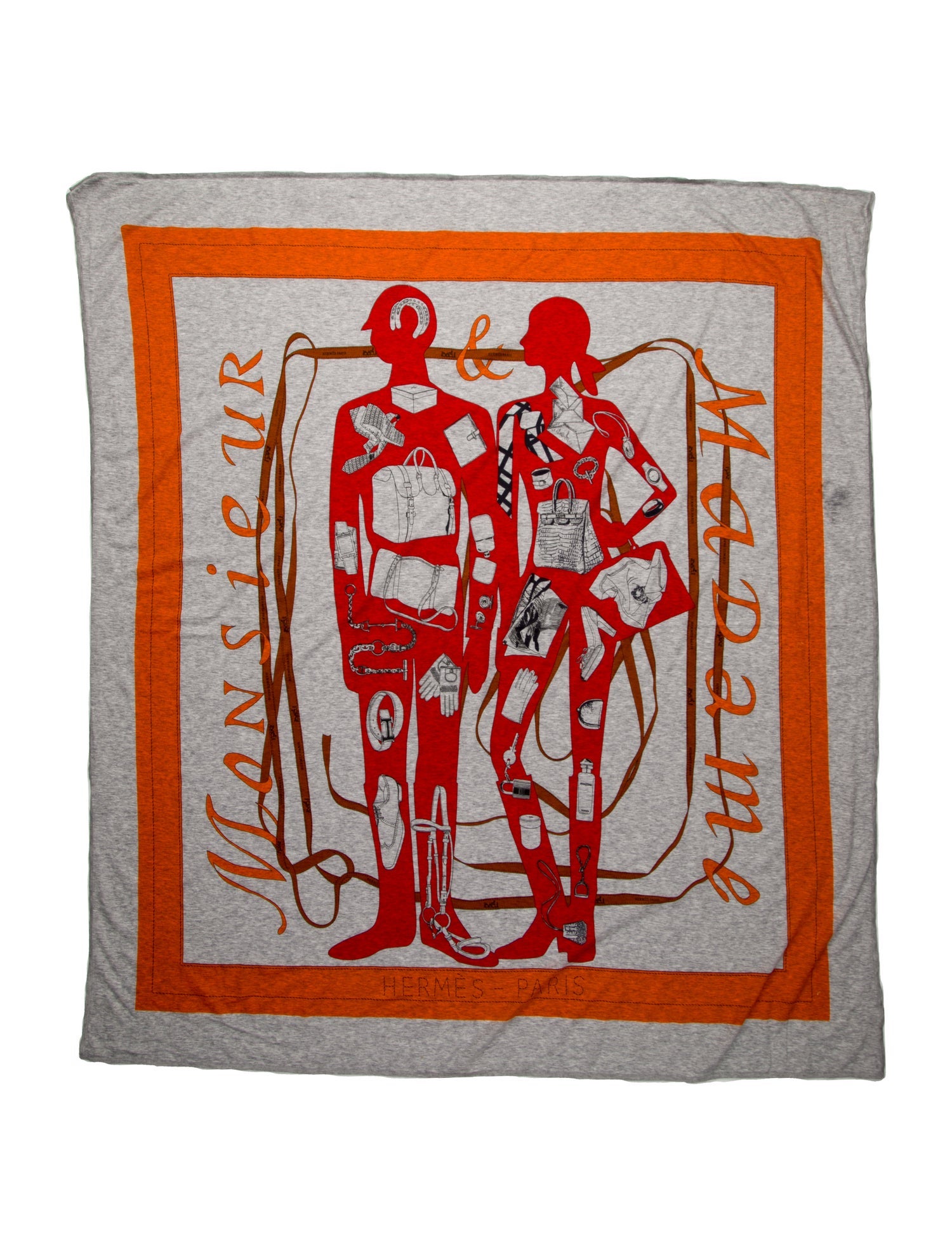 Hermès Madame et Monsieur Jersey Scarf