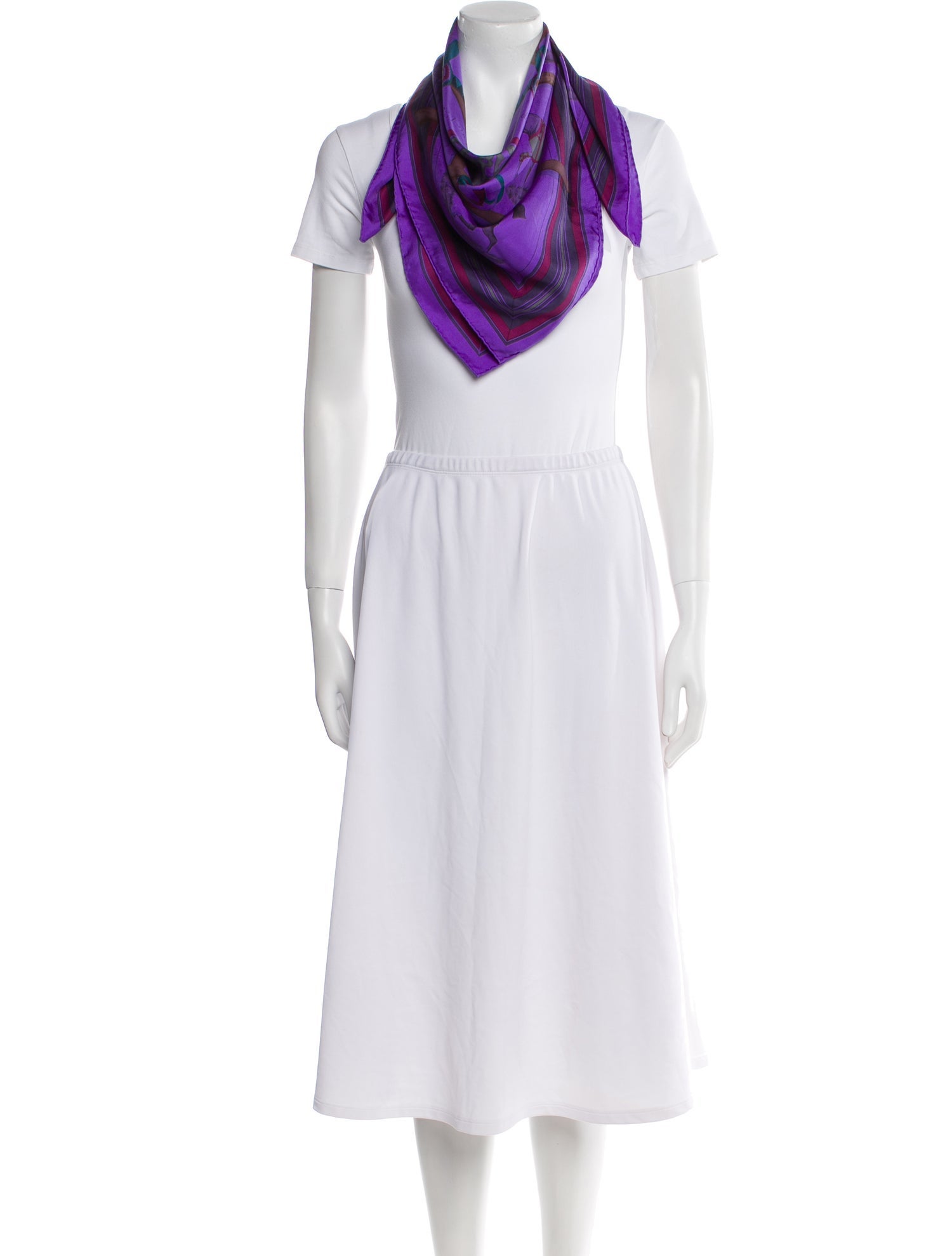 Hermès Couvertures et Tenues de Jour Dip Dye Silk Scarf