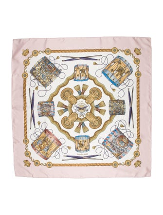 Hermès Les Tambours Silk Scarf