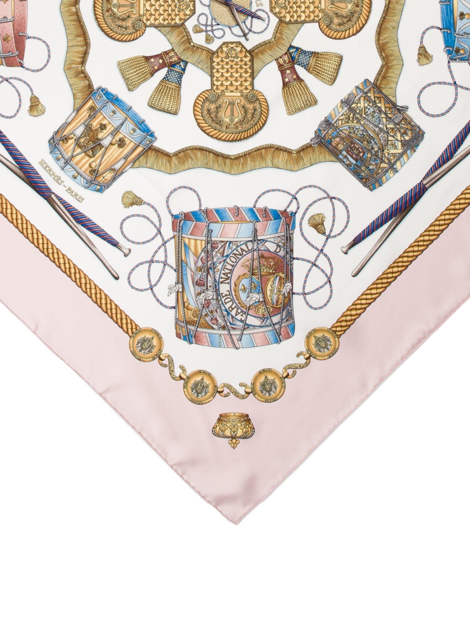 Hermès Les Tambours Silk Scarf