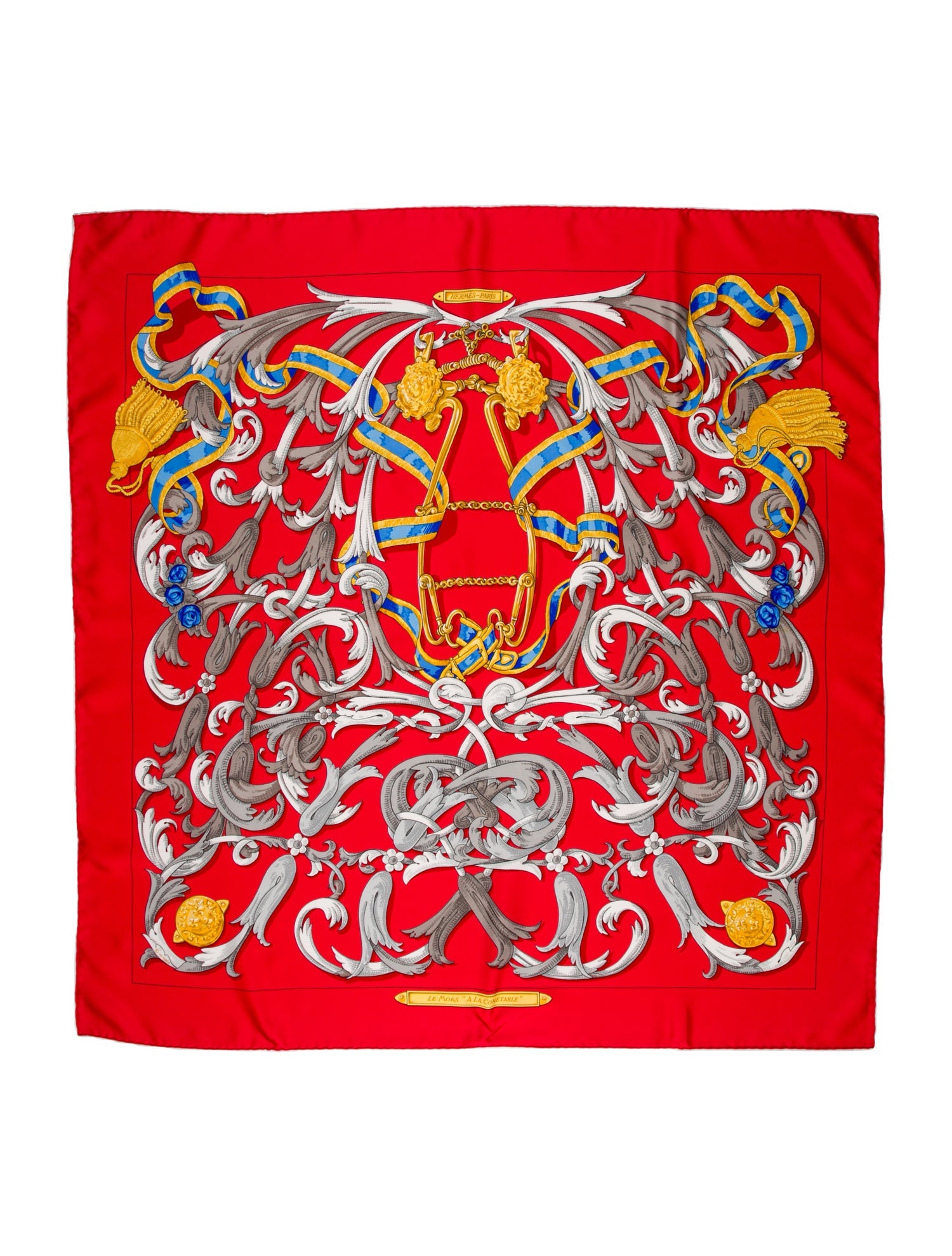 Hermès Le Mors "A La Conétable" Silk Scarf