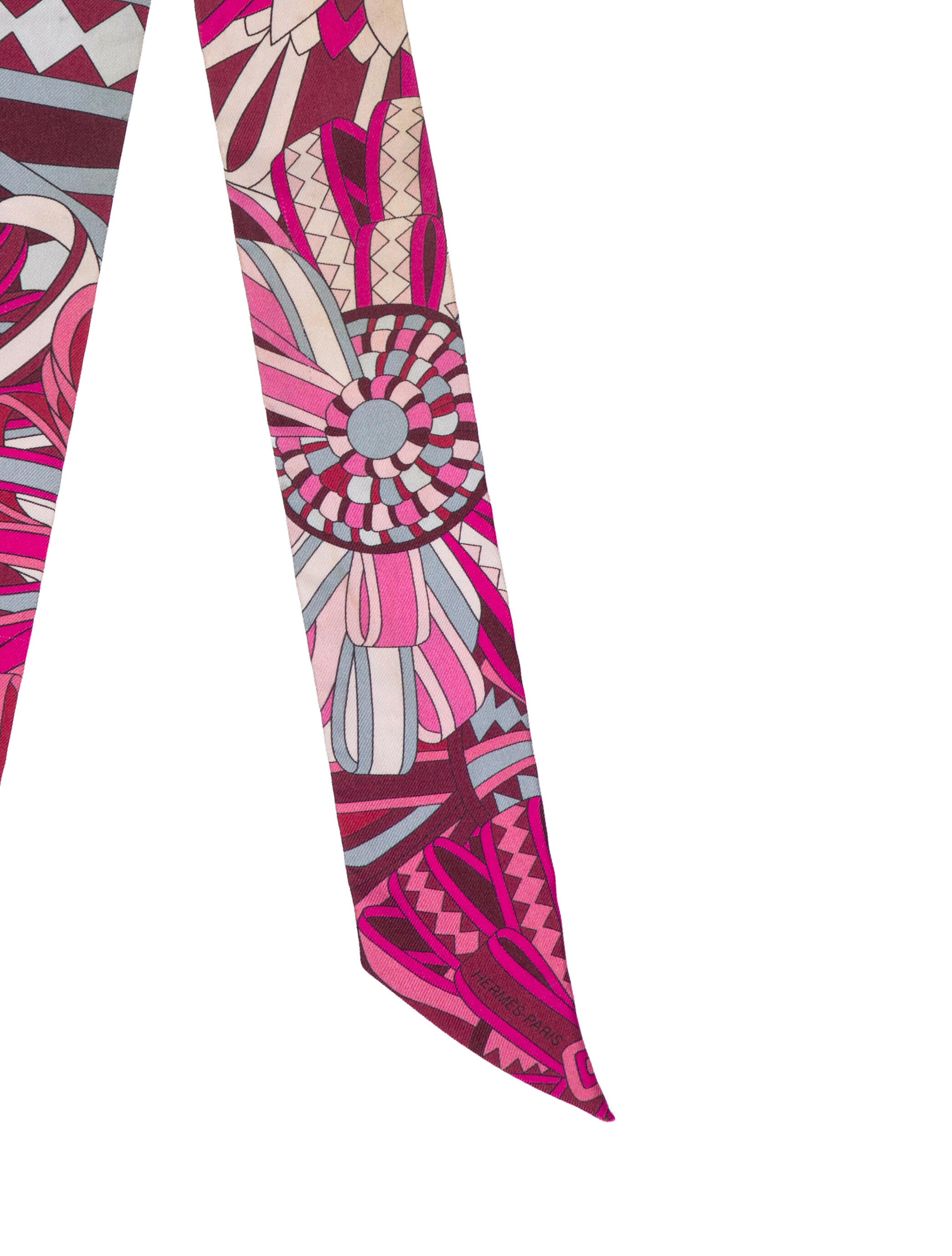 Hermès Les Flots du Cheval Silk Twilly Scarf