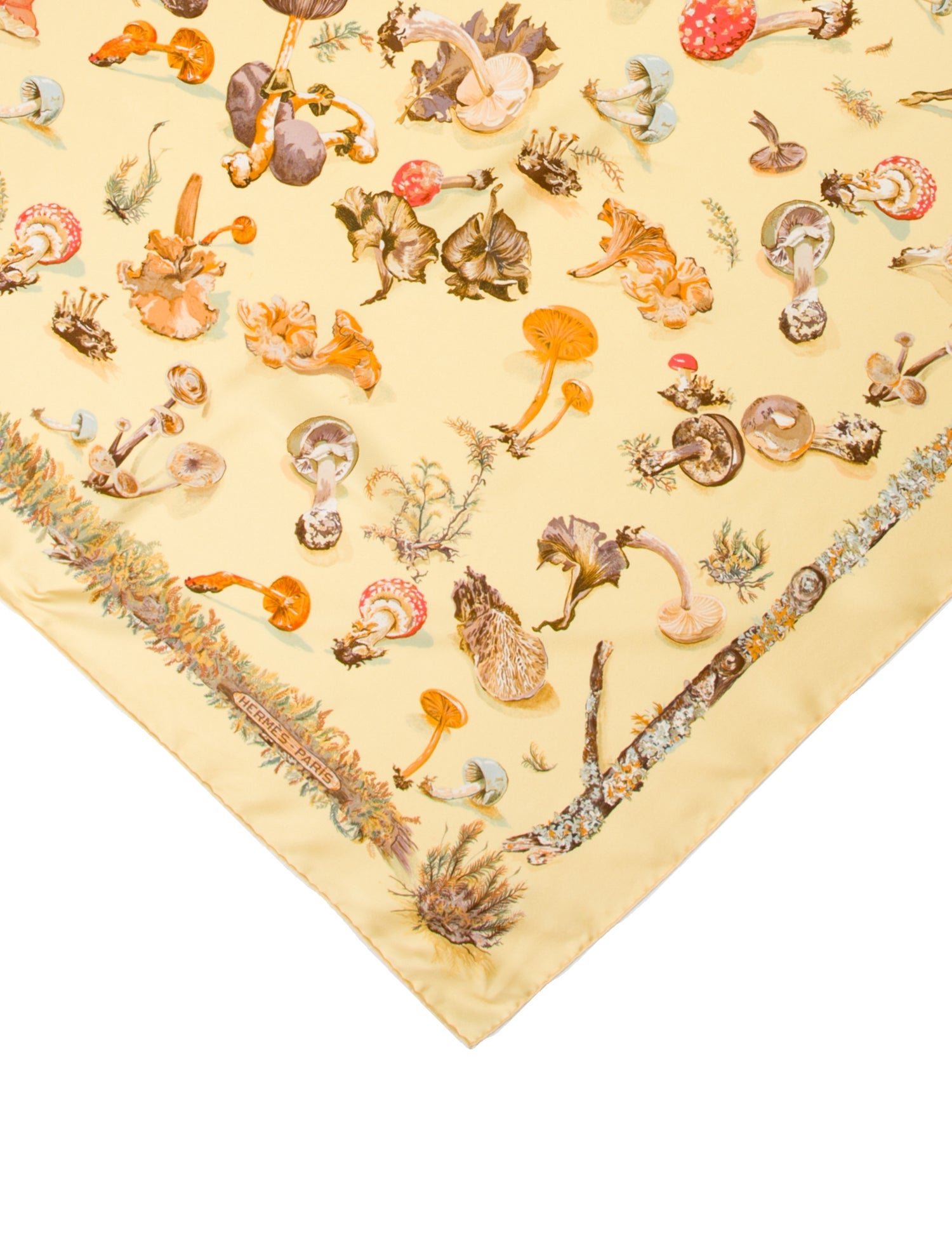 Hermès Champignons Silk Scarf