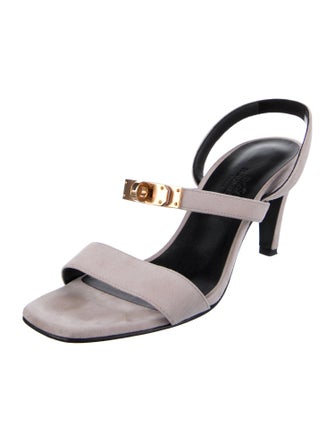 Hermès Glamour 95 H Logo Slingback Sandals