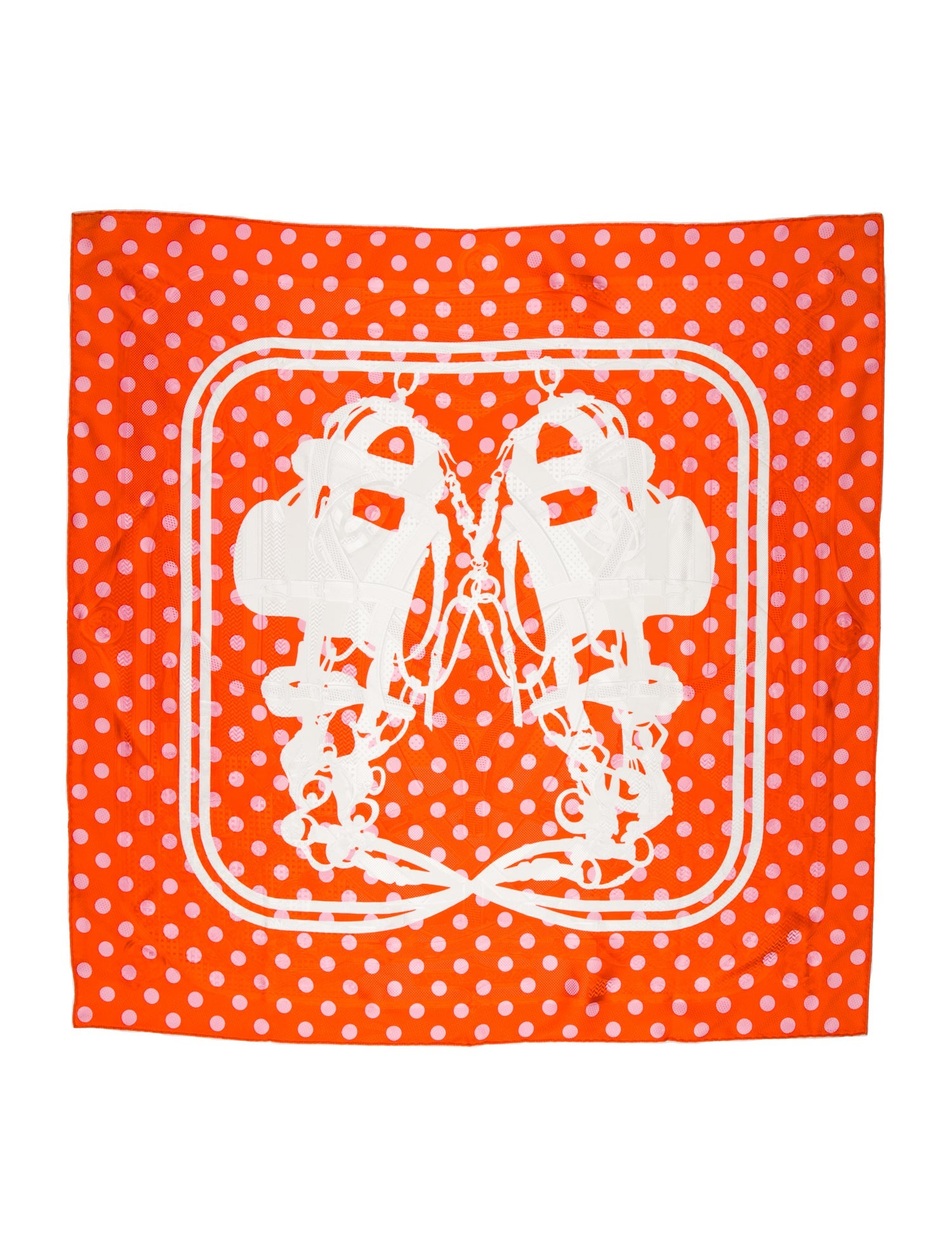Hermès Cavalcadour Brides de Gala a Pois Jacquard Silk Scarf