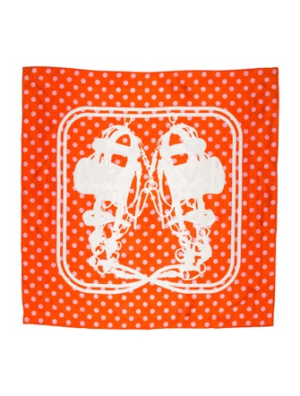 Hermès Cavalcadour Brides de Gala a Pois Jacquard Silk Scarf
