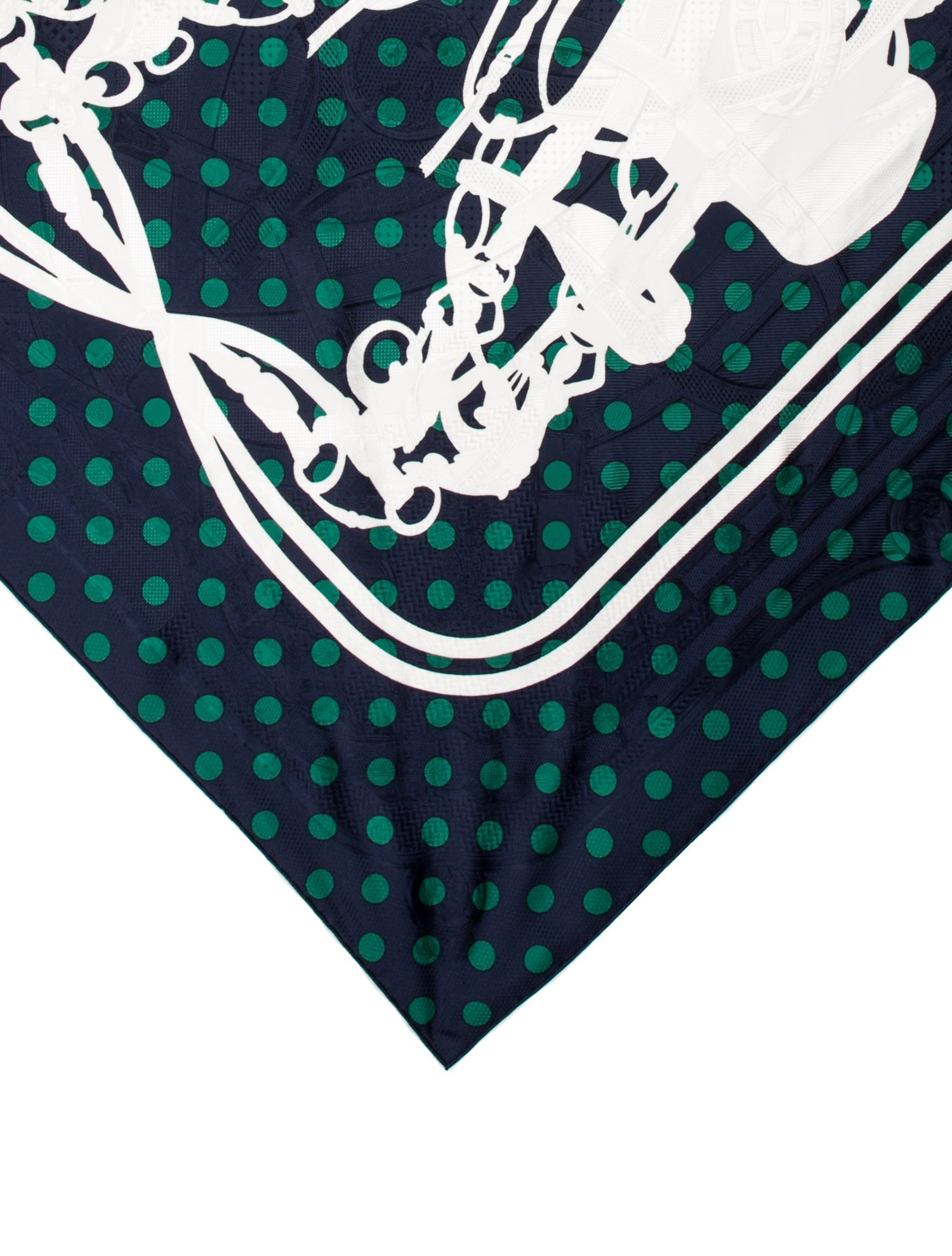 Hermès Cavalcadour Brides de Gala a Pois Jacquard Silk Scarf