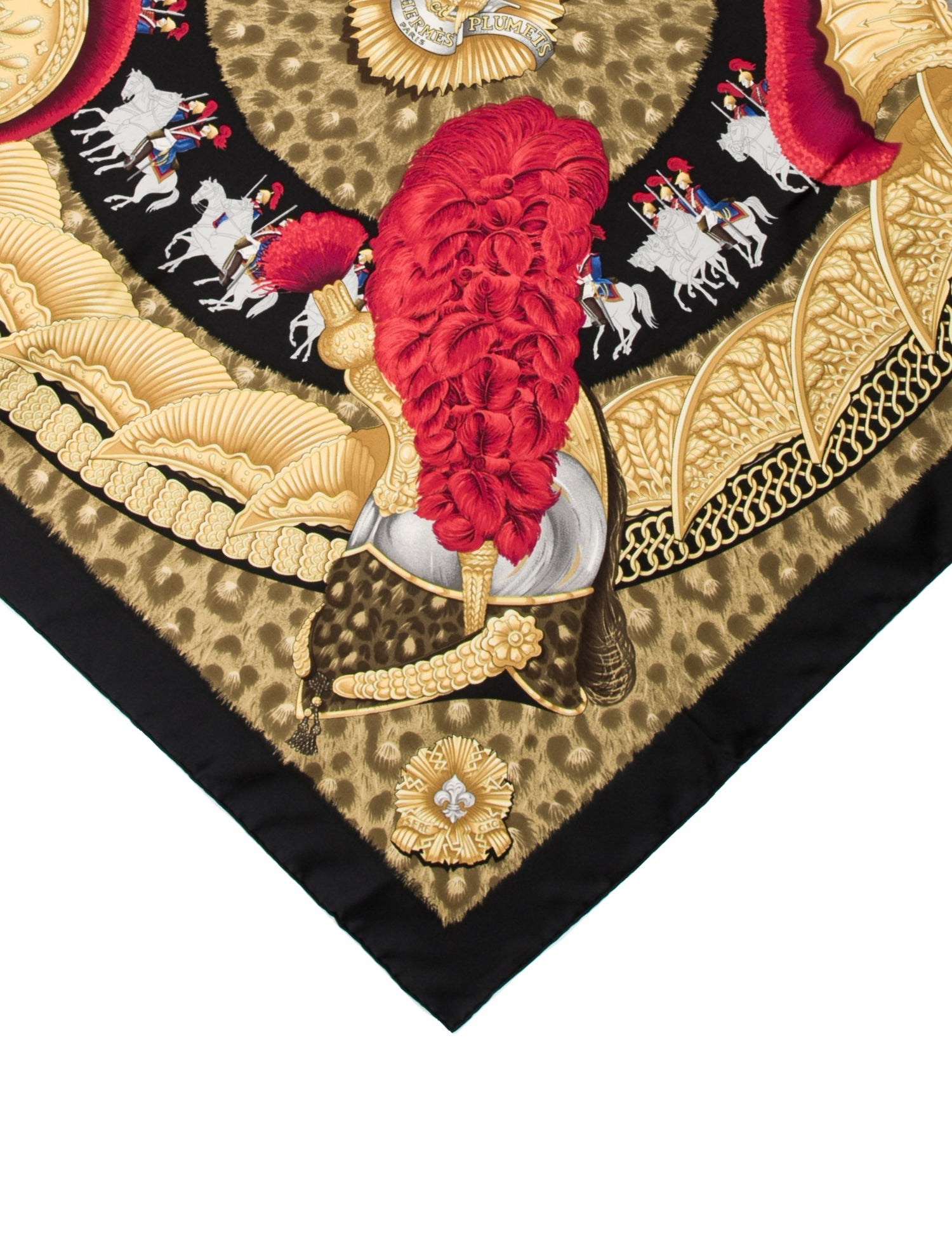 Hermès Casques et Plumets Silk Scarf