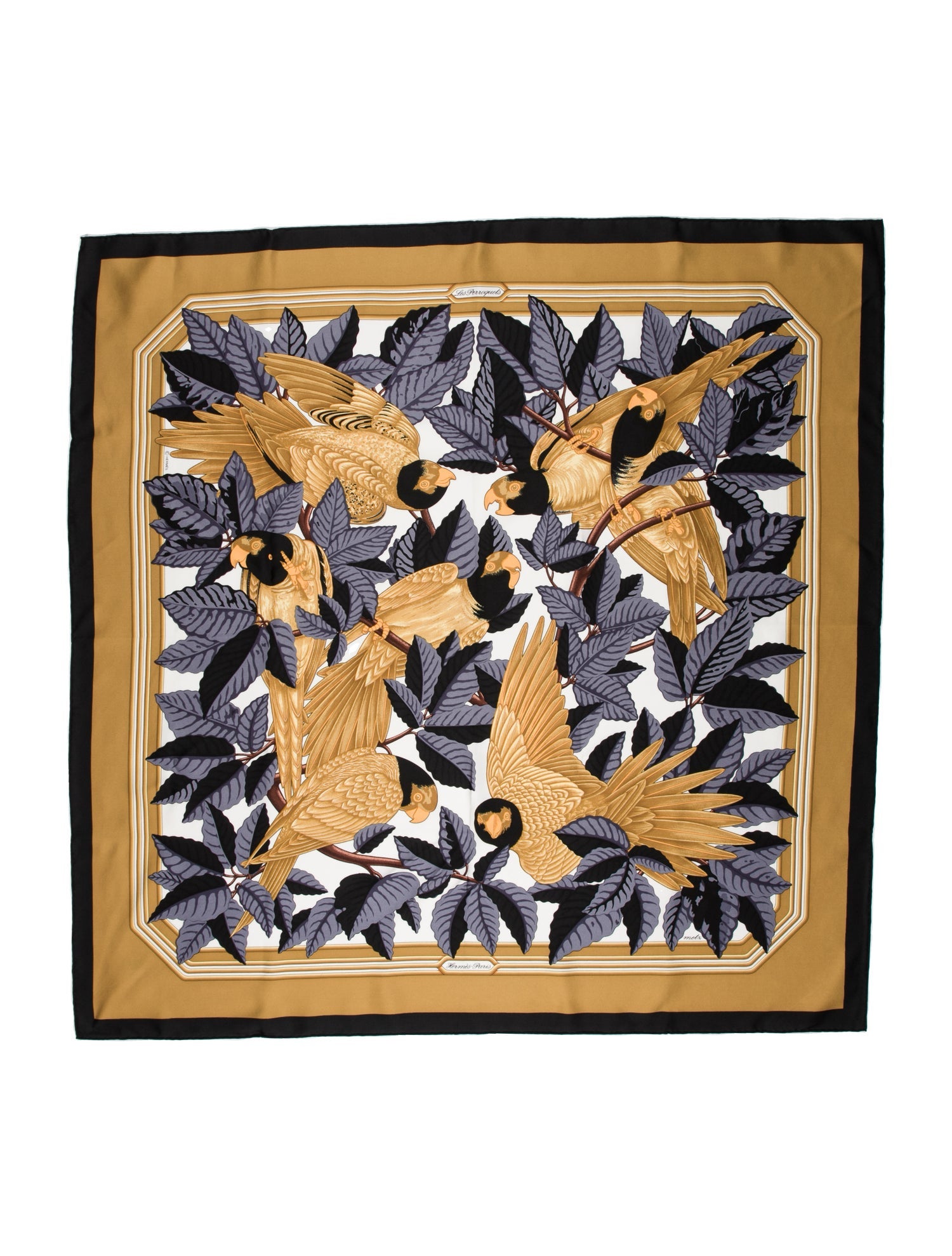 Hermès Les Perroquets Silk Scarf