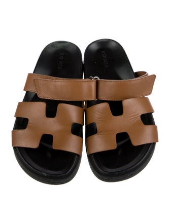 Hermès Chypre Leather Slides