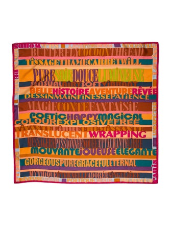 Hermès Mots de Soie Silk Scarf