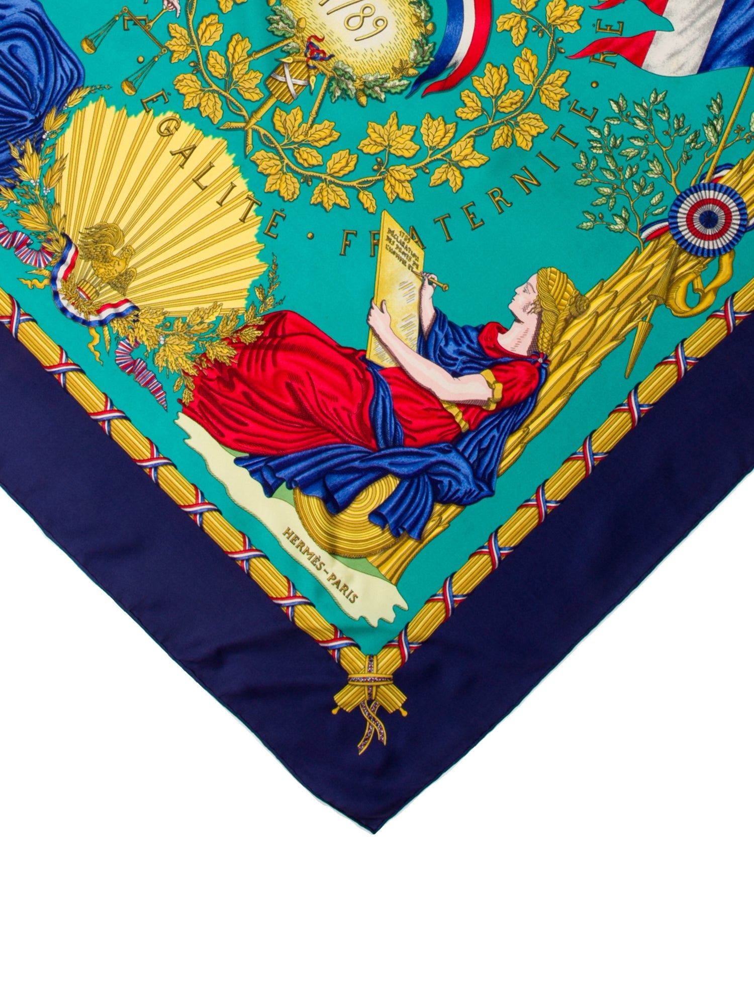 Hermès Republique Francaise Liberte Egalite Fraternite 1789 Silk Scarf
