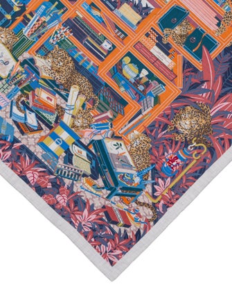 Hermès Les Douze Leopards Silk Shawl