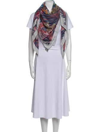 Hermès Les Douze Leopards Silk Shawl