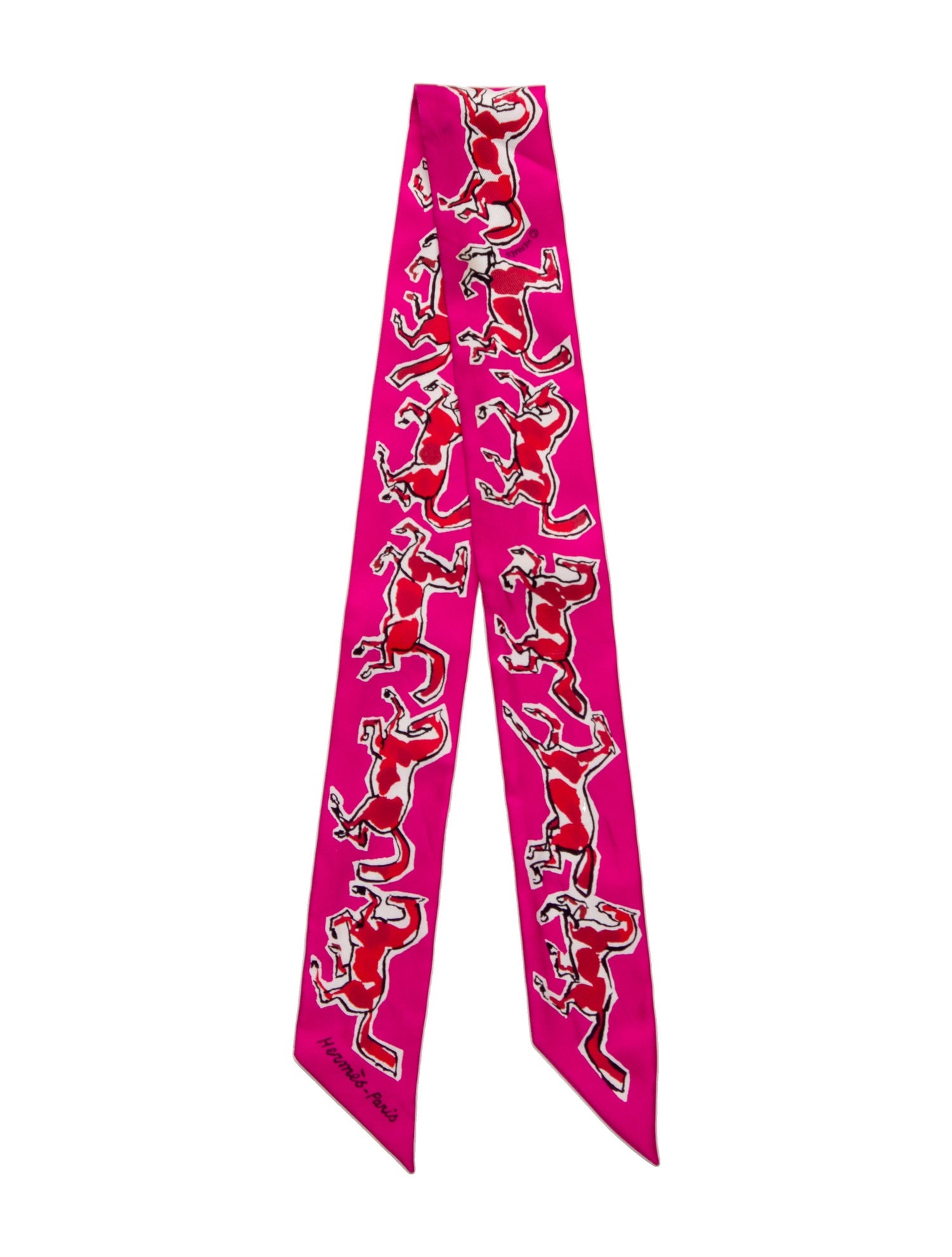 Hermès Chevaux en Liberte Silk Twilly Scarf