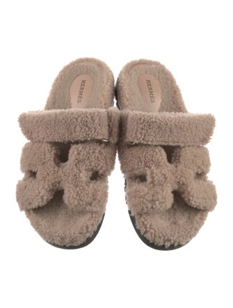 Hermès Chypre Shearling Slides