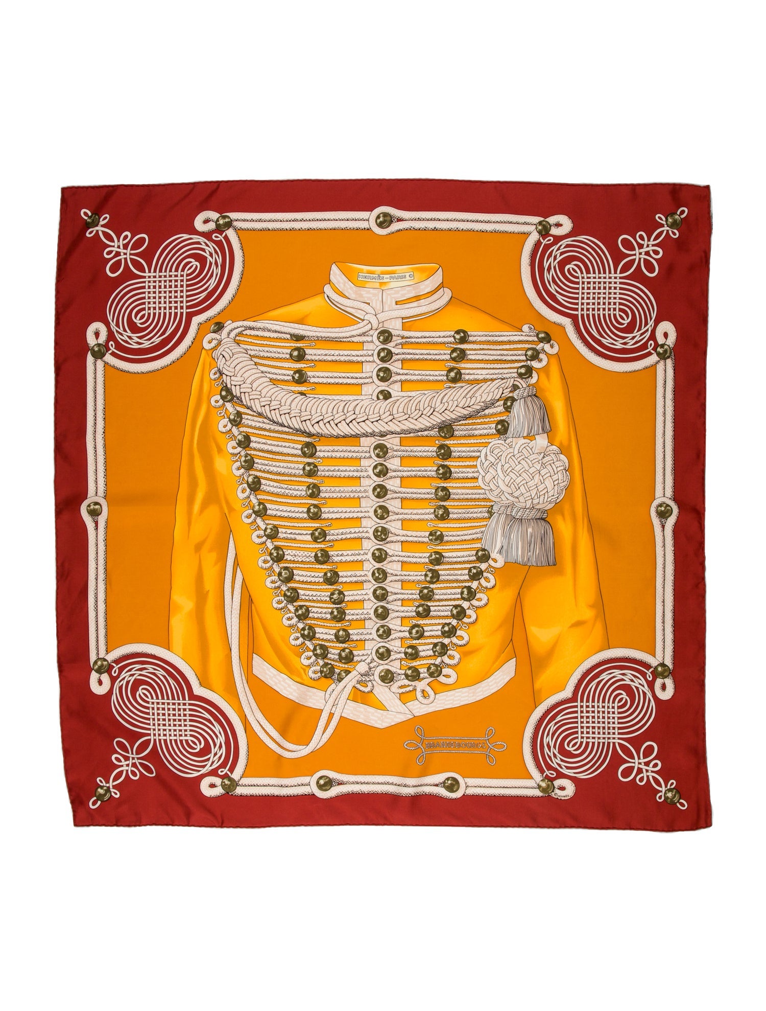Hermès Brandebourgs Silk Scarf
