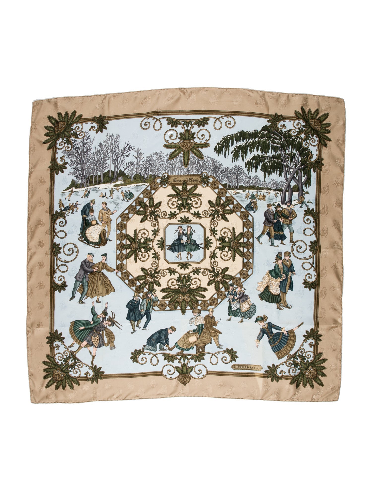 Hermès Joies D'Hiver Jacquard Silk Scarf