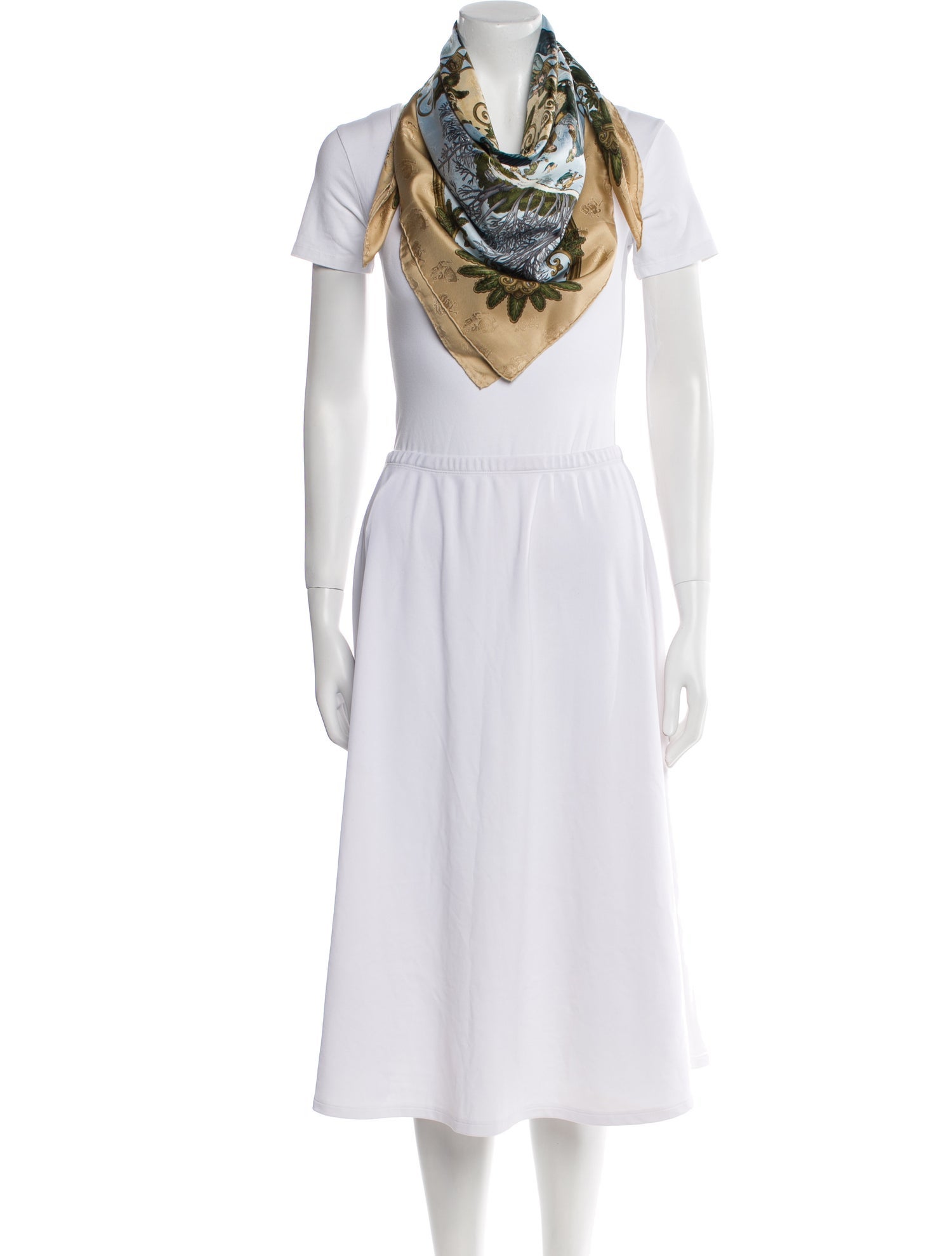 Hermès Joies D'Hiver Jacquard Silk Scarf