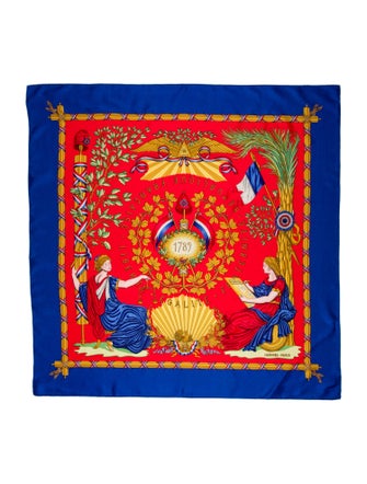 Hermès epublique Francaise Liberte Egalite Fraternite 1789 Silk Scarf
