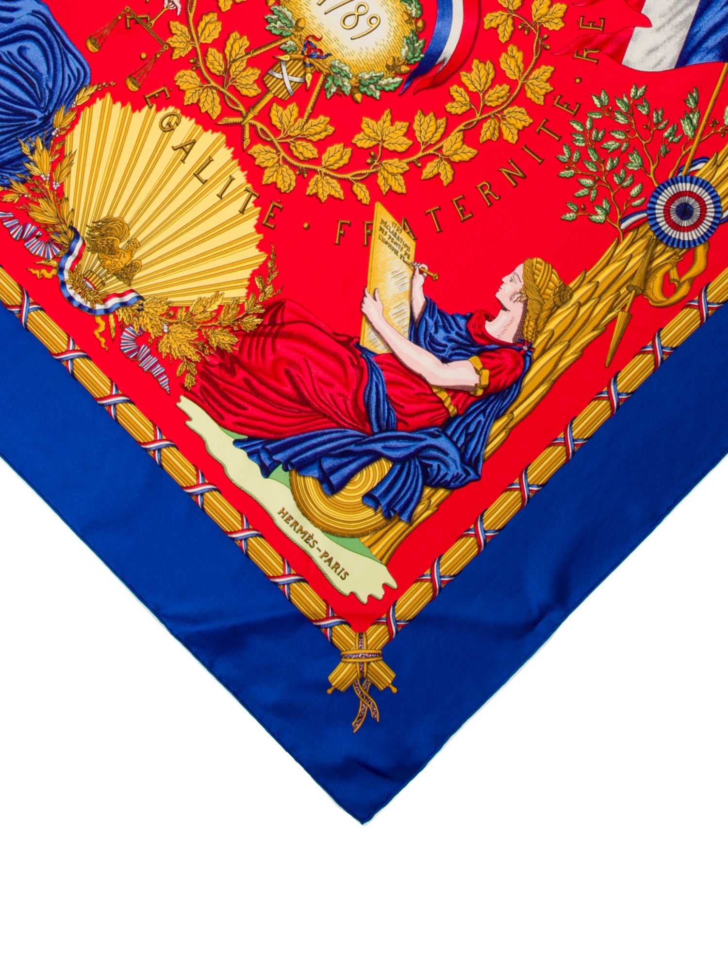 Hermès epublique Francaise Liberte Egalite Fraternite 1789 Silk Scarf