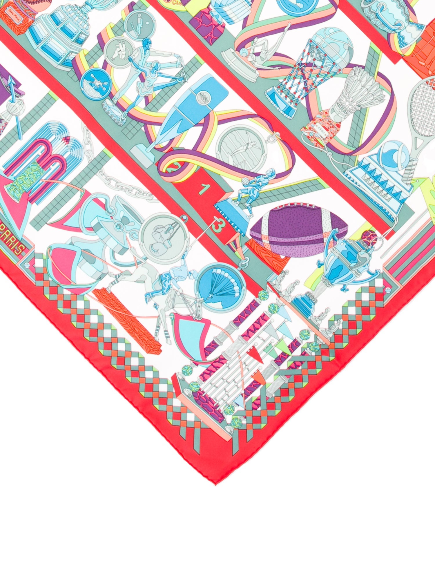 Hermès Les Trophées Silk Scarf