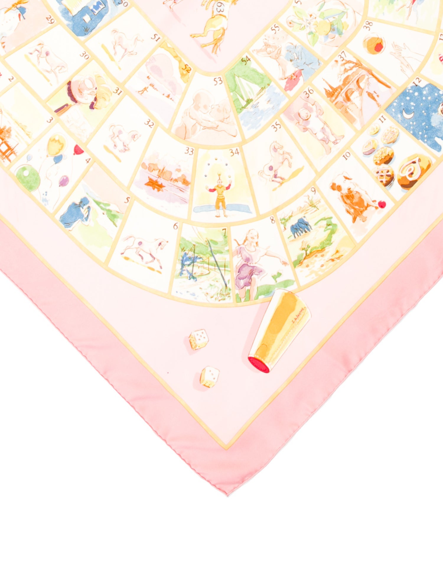 Hermès Le Jeu des Petits Bonheurs Silk Scarf