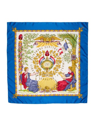 Hermès Republique Francaise Liberte Egalite Fraternite 1789 Silk Scarf