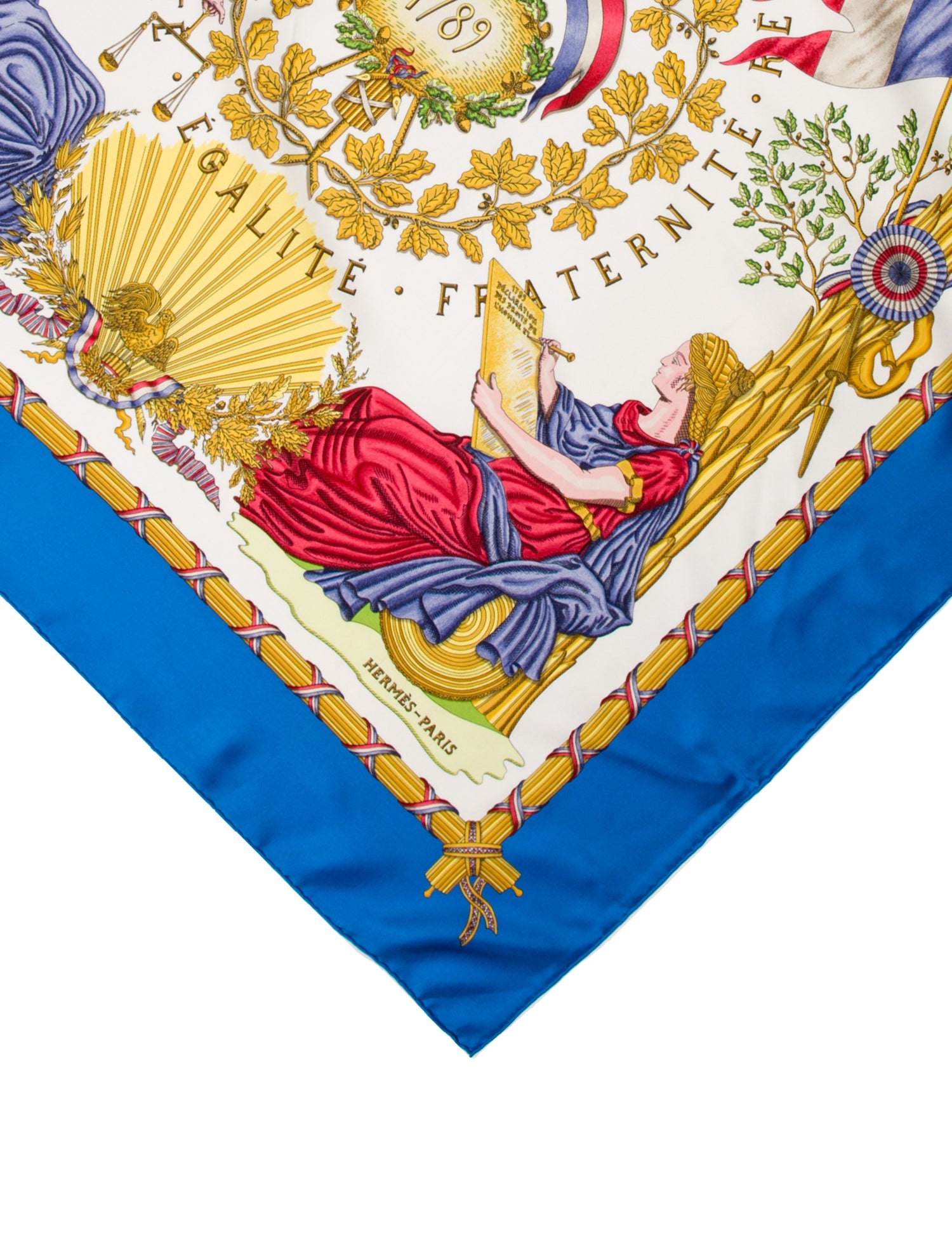 Hermès Republique Francaise Liberte Egalite Fraternite 1789 Silk Scarf