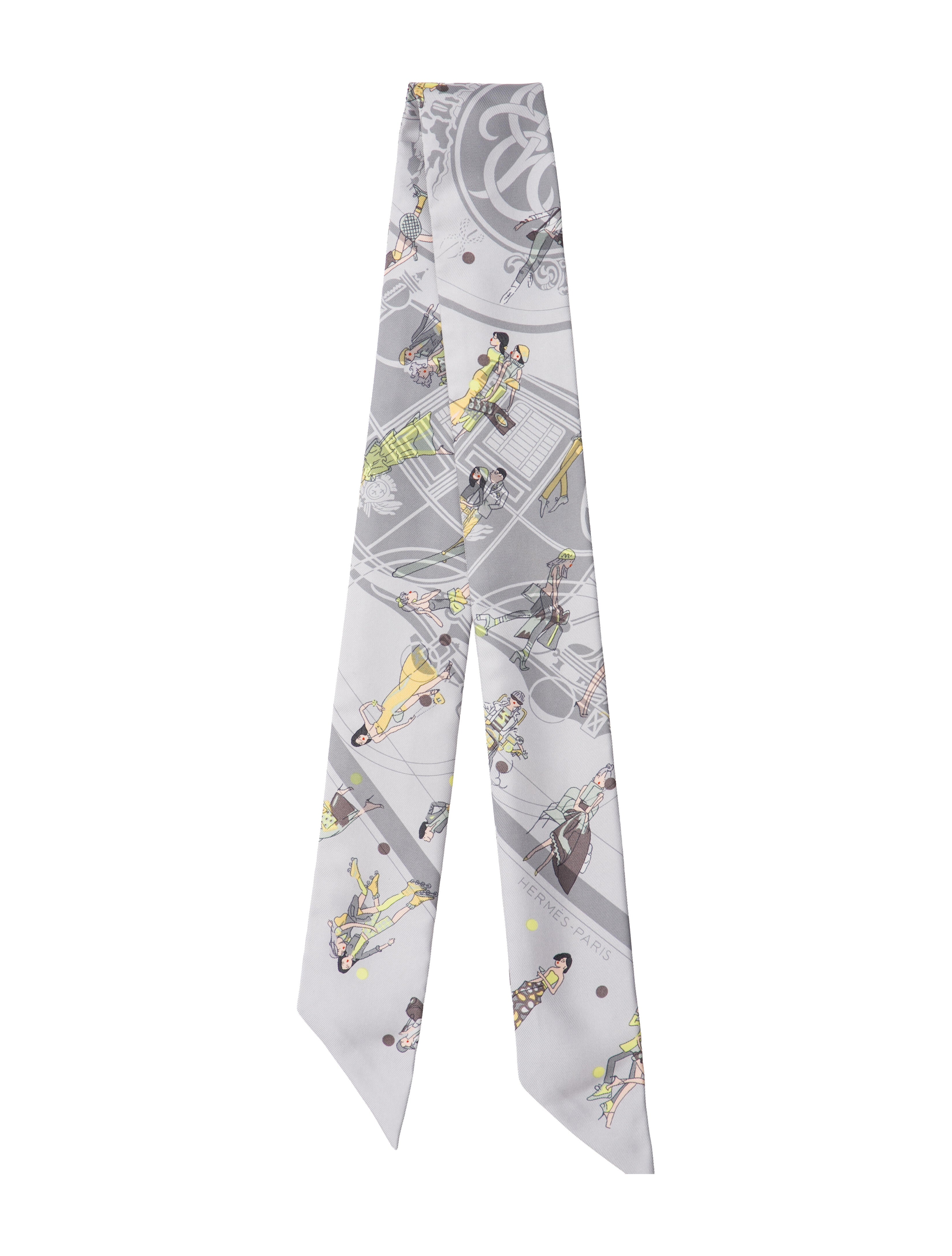 Hermès Ex Libris Les Parisiennes Silk Twilly Scarf