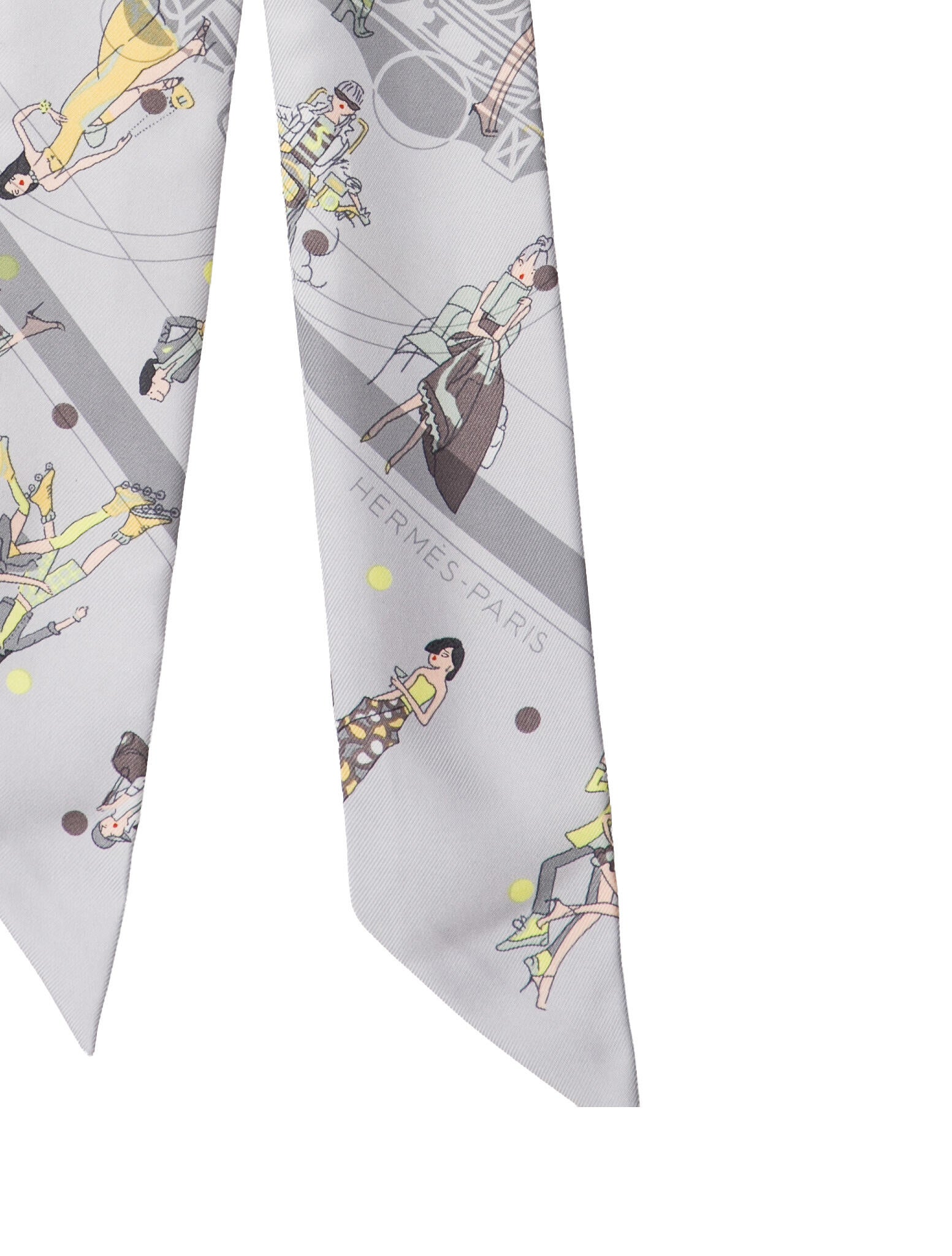 Hermès Ex Libris Les Parisiennes Silk Twilly Scarf