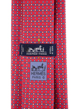 Hermès Printed Silk Tie