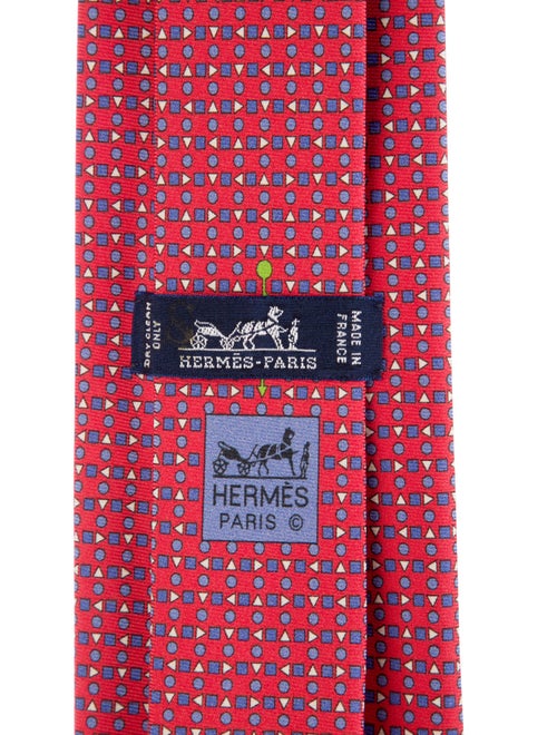 Hermès Printed Silk Tie