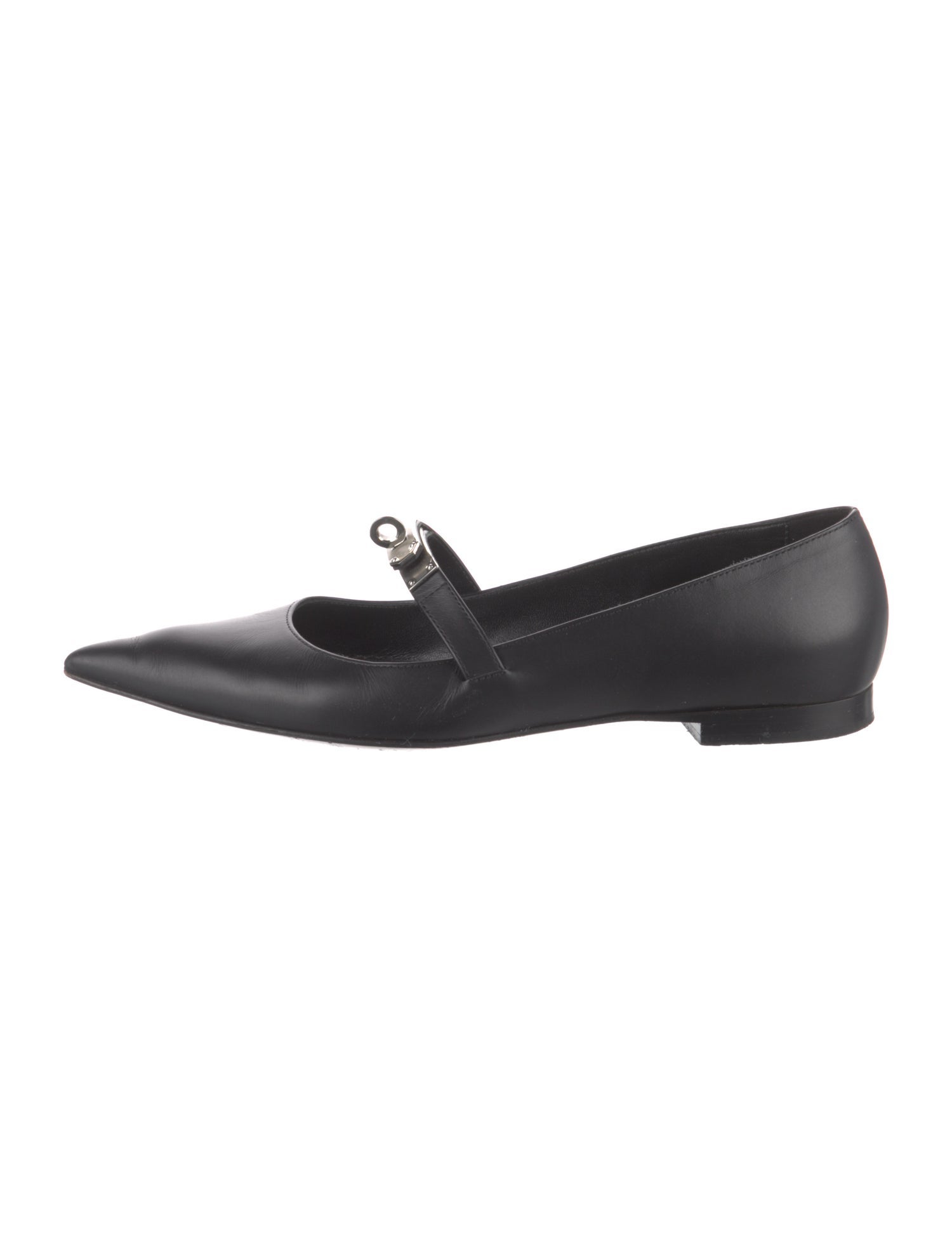 Hermès Kelly Leather Mary Jane Flats