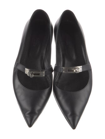 Hermès Kelly Leather Mary Jane Flats