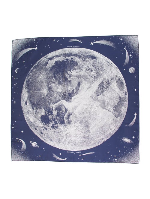 Hermès Clair De Lune Double Face Silk Scarf