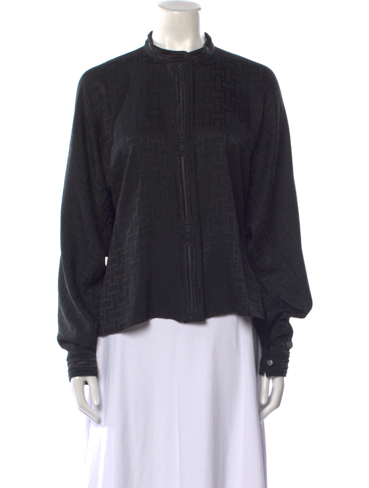 Hermès 2024 Mosaique Long Sleeve Button-Up Top w/ Tags