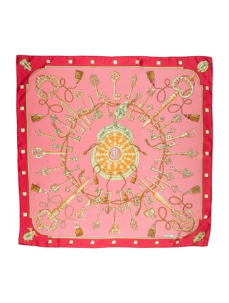 Hermès Les Clés Silk Scarf