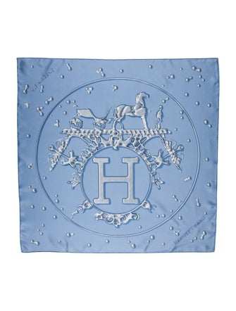 Hermès Vif Argent Silk Scarf