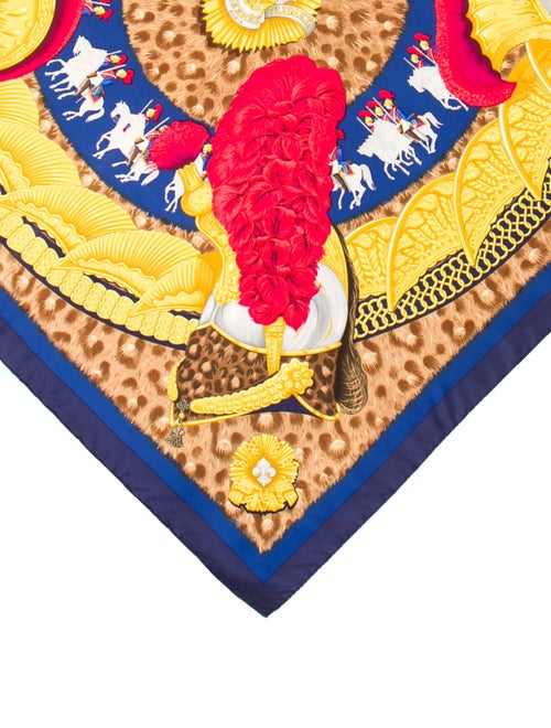 Hermès Casques et Plumets Silk Scarf