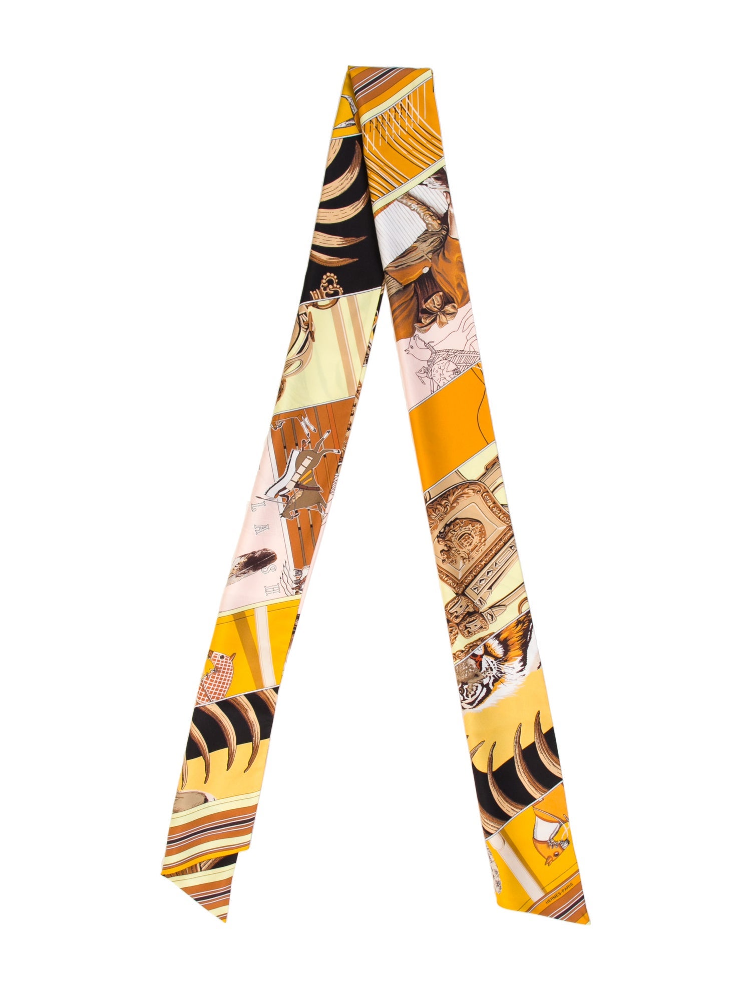 Hermès Carré en Carrés Maxi Silk Twilly Scarf