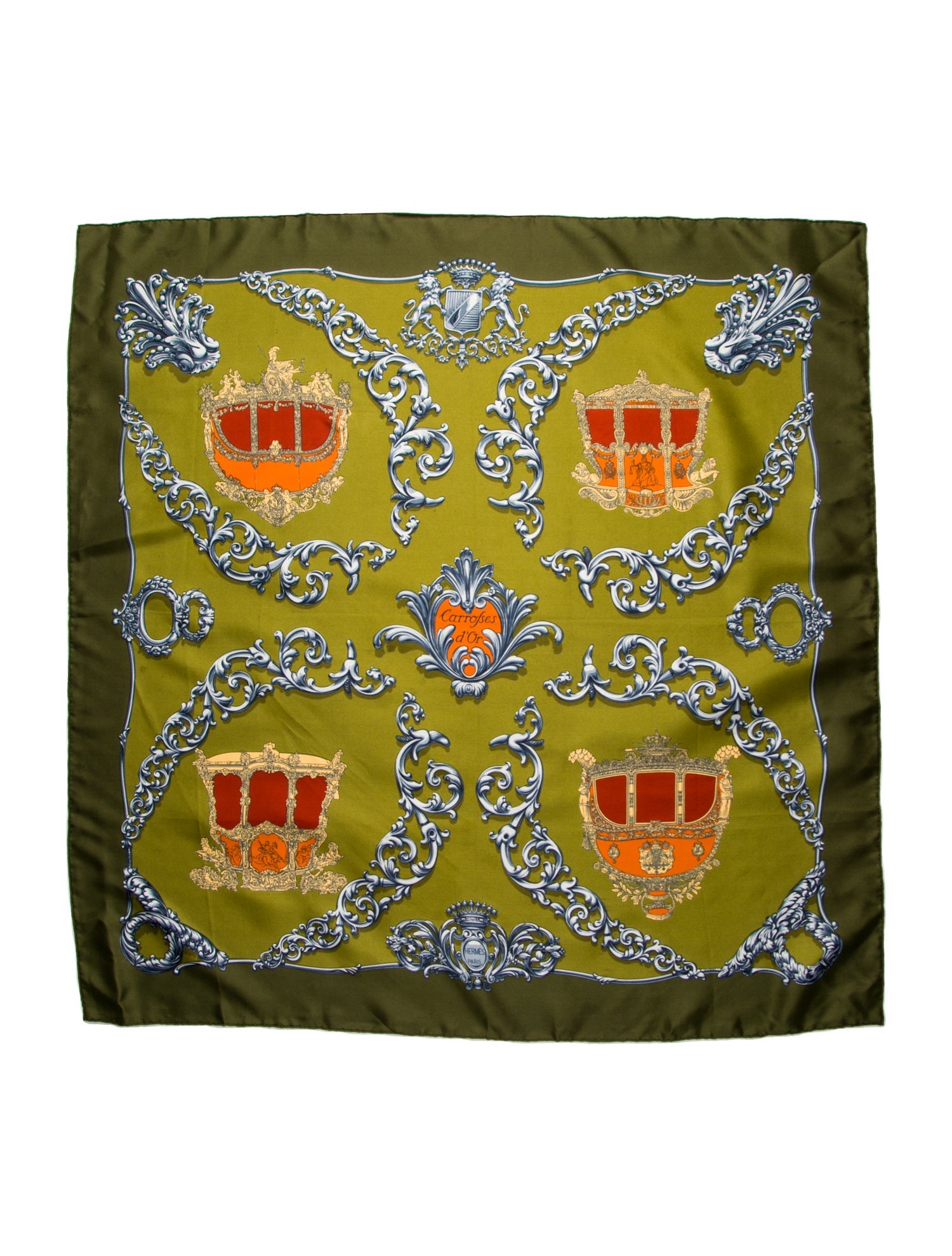 Hermès Carrolses d'Or Silk Scarf