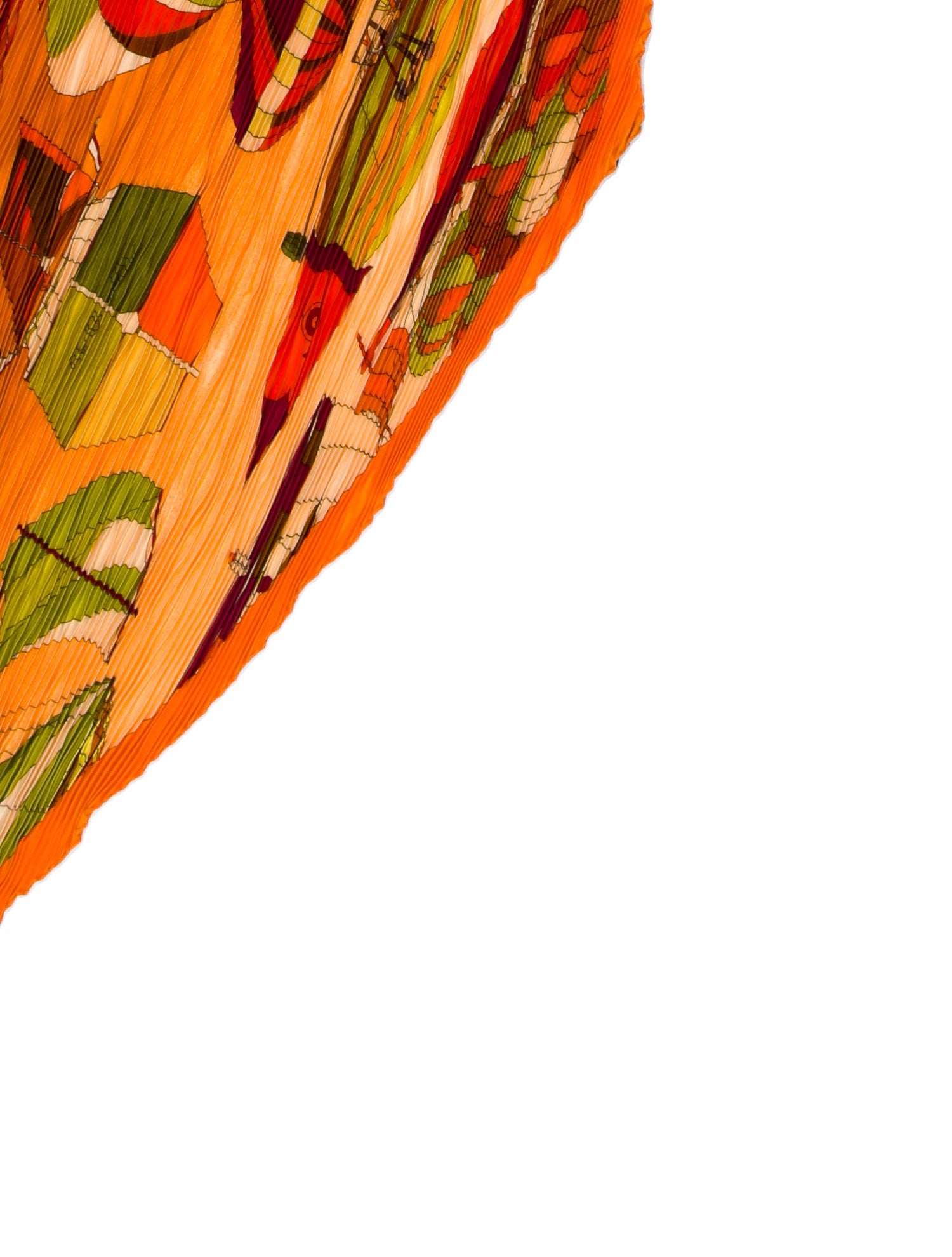 Hermès Les Folies du Ciel II Silk Plissé Scarf