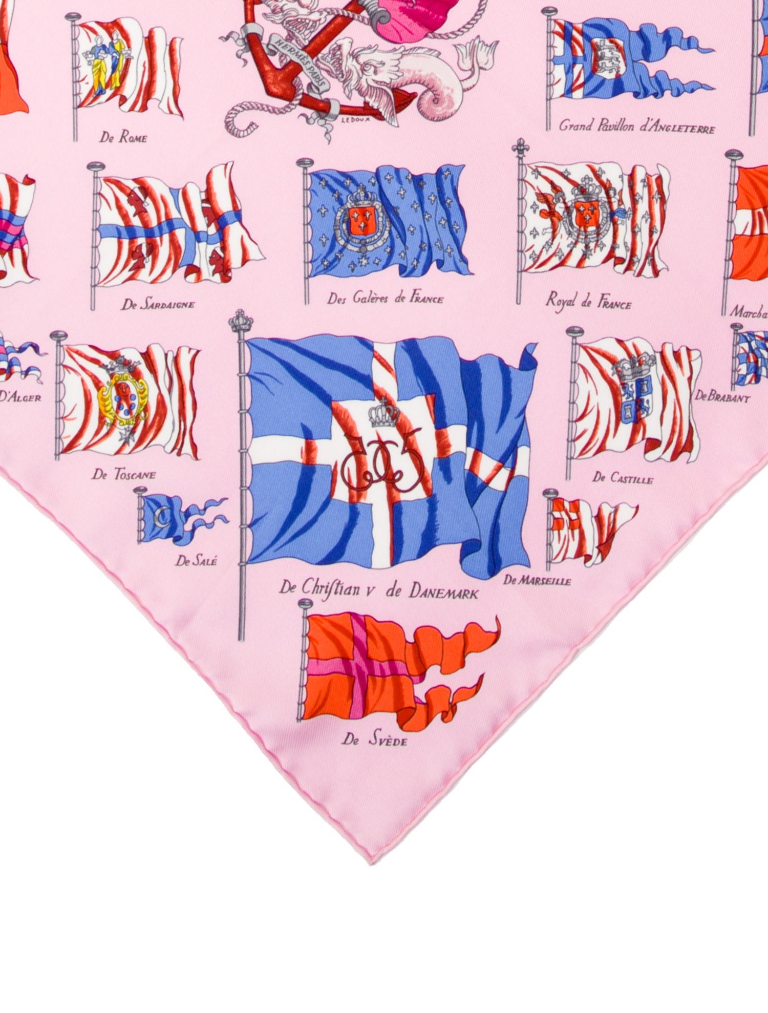 Hermès Pavois Flags Pocket Square