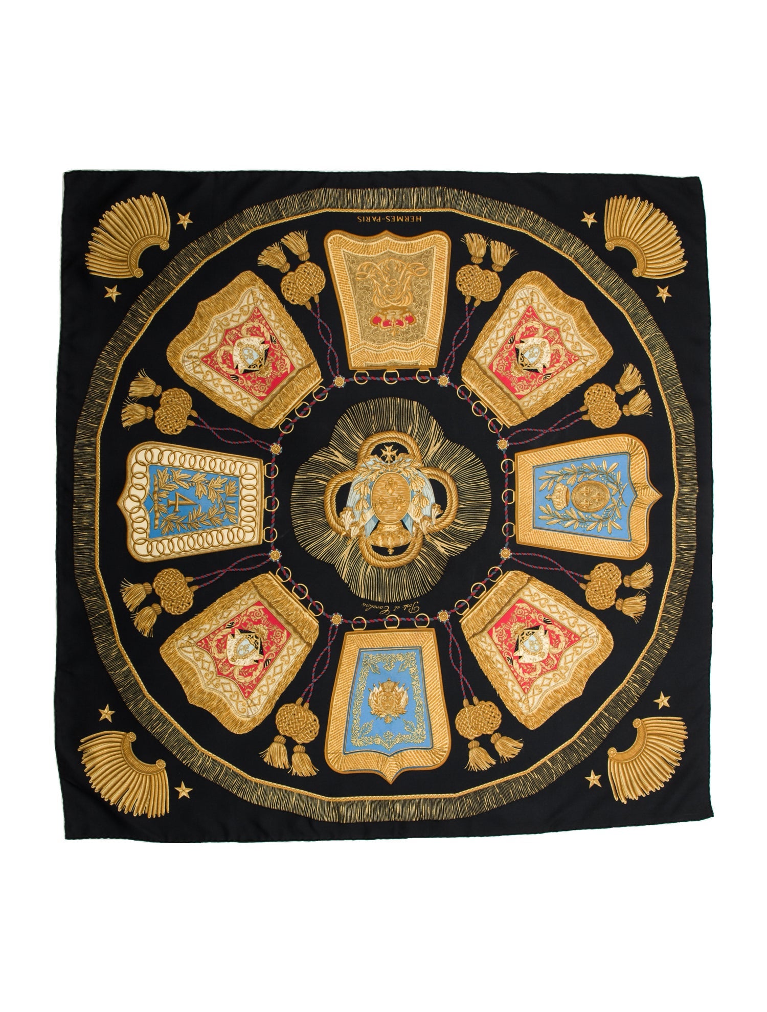 Hermès Poste et Cavalerie Silk Scarf